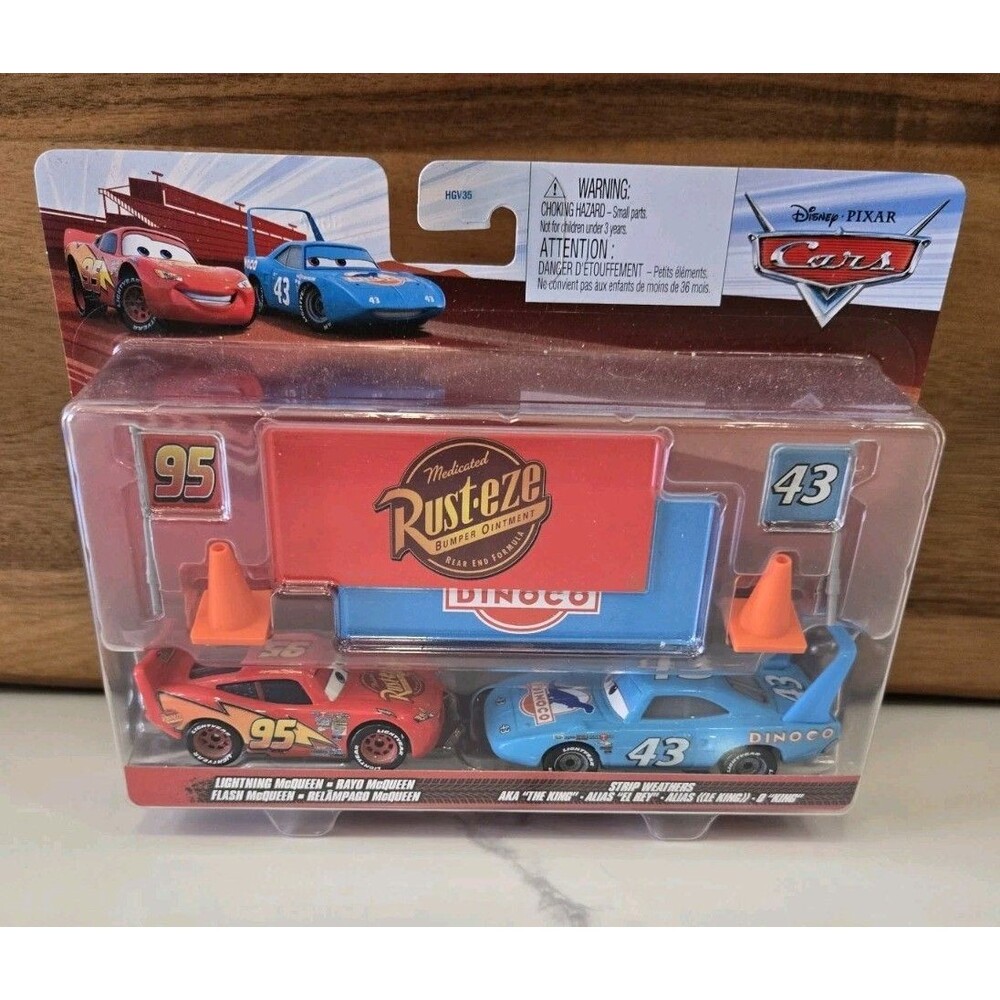 Disney Pixar Cars Lightning McQueen and Strip Weathers The King Kids Toy Set NEW